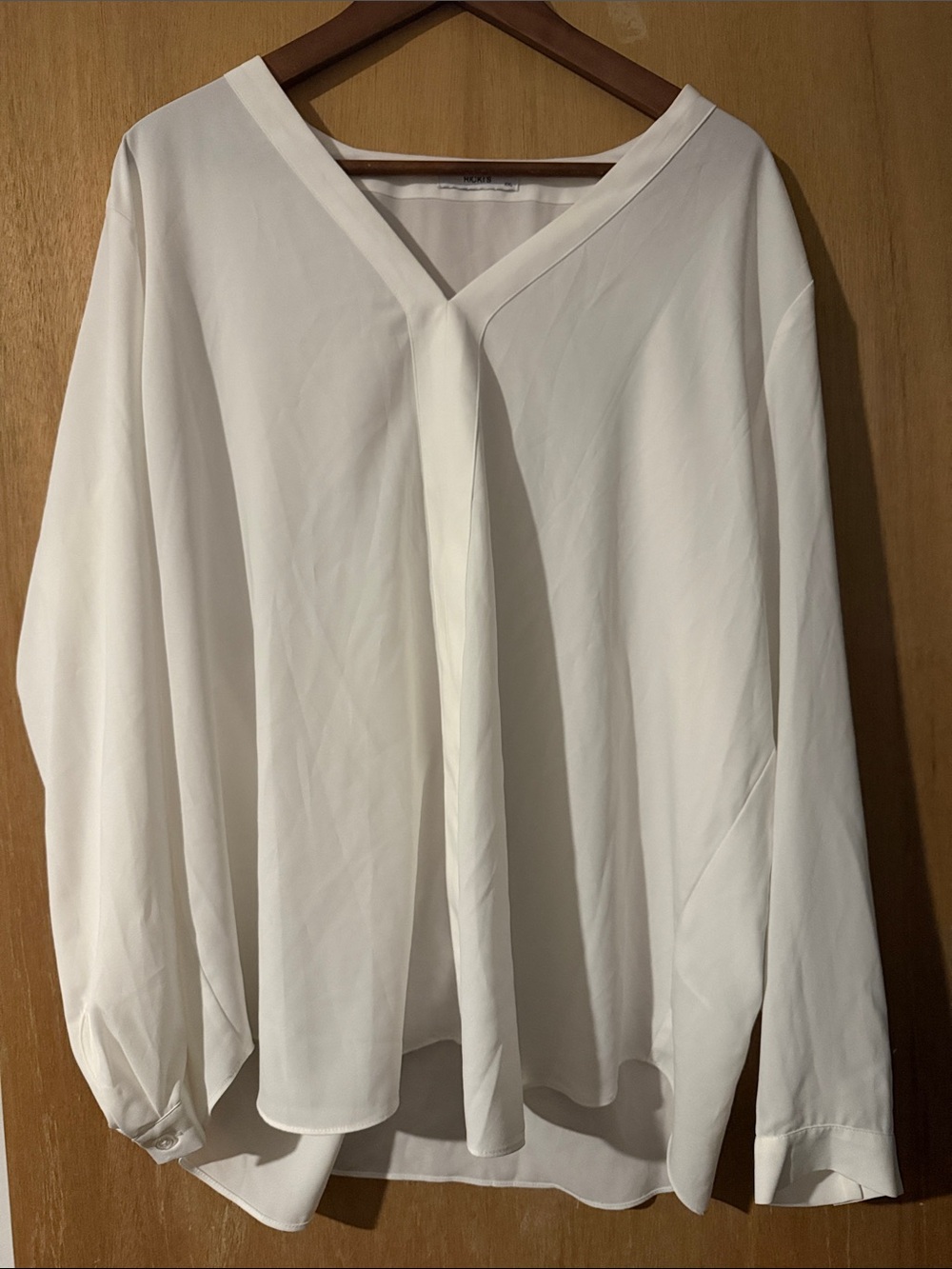 Rickis V-Neck White Blouse - Women's Top